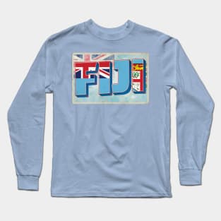 Fiji vintage style retro souvenir Long Sleeve T-Shirt